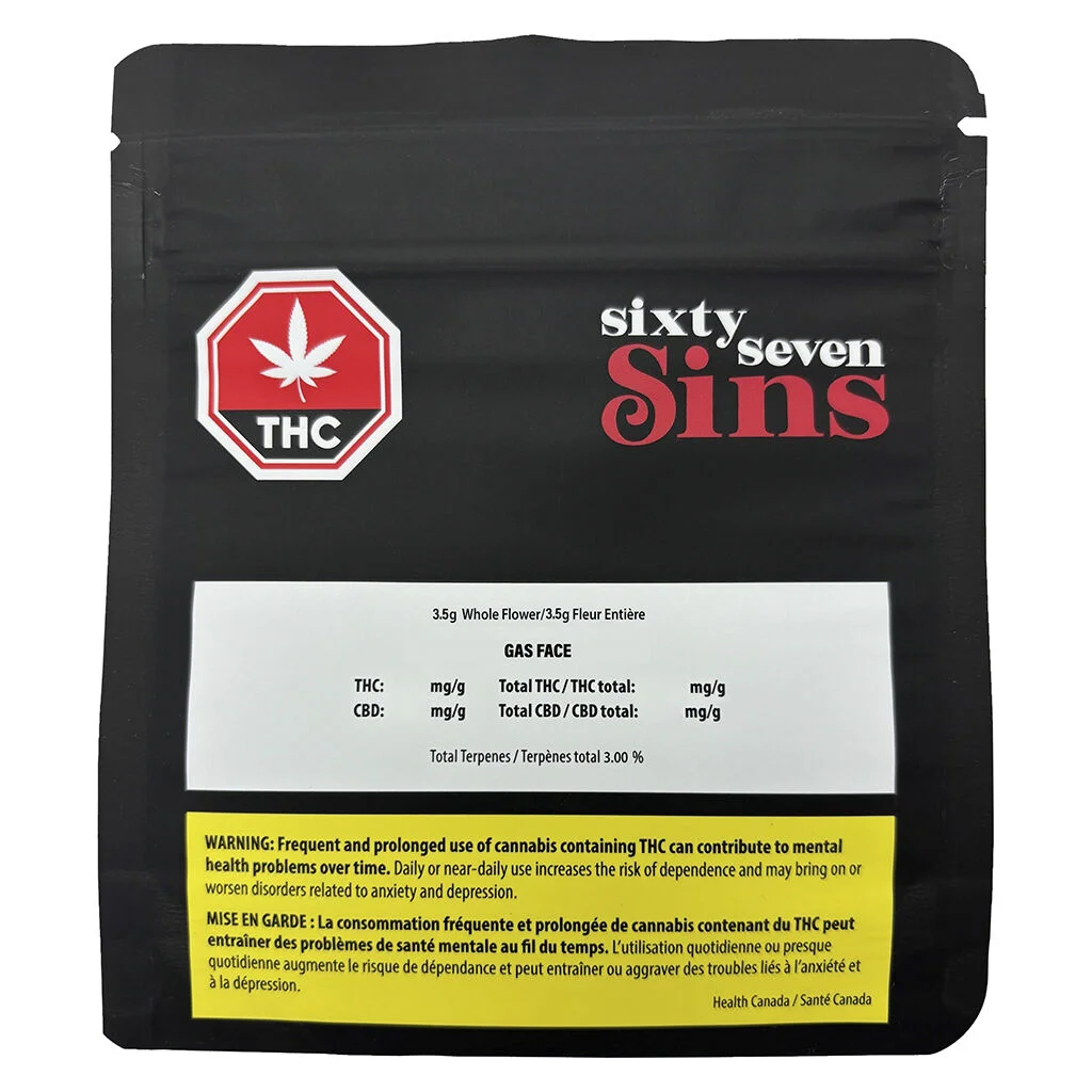 Sixty Seven Sins - Gas Face - 3.5g