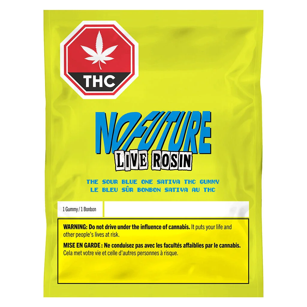 No Future - The Sour Blue One - Live Rosin Sativa THC Gummy - 1 Pack