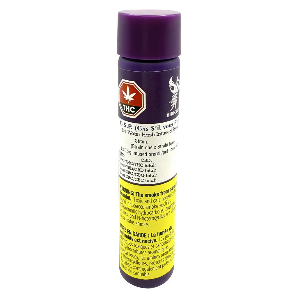 HighXotic - G.S.P (Gas S'il vous Plaît) Ice Water Hash Infused Pre-Roll - 3x0.5g