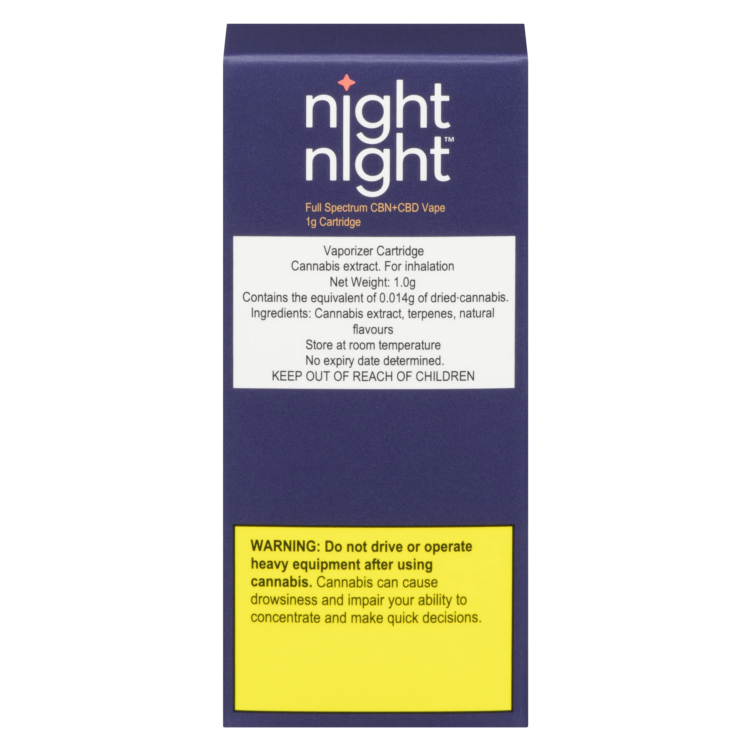 NightNight - Full Spectrum CBN+CBD 510 Thread Cartridge - 1g