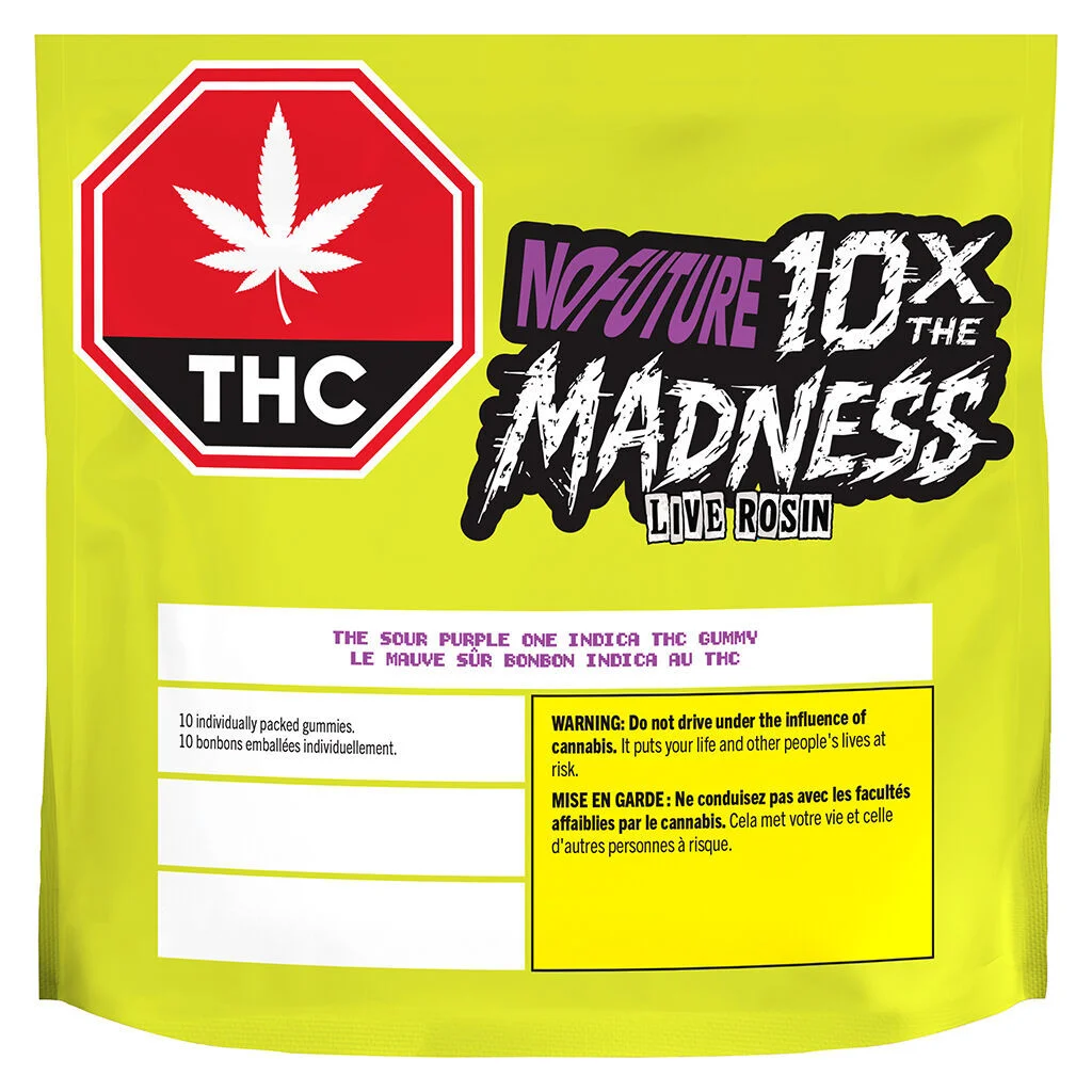 No Future - 10X The Madness The Sour Purple One - Live Rosin Indica - 10x1 Pack
