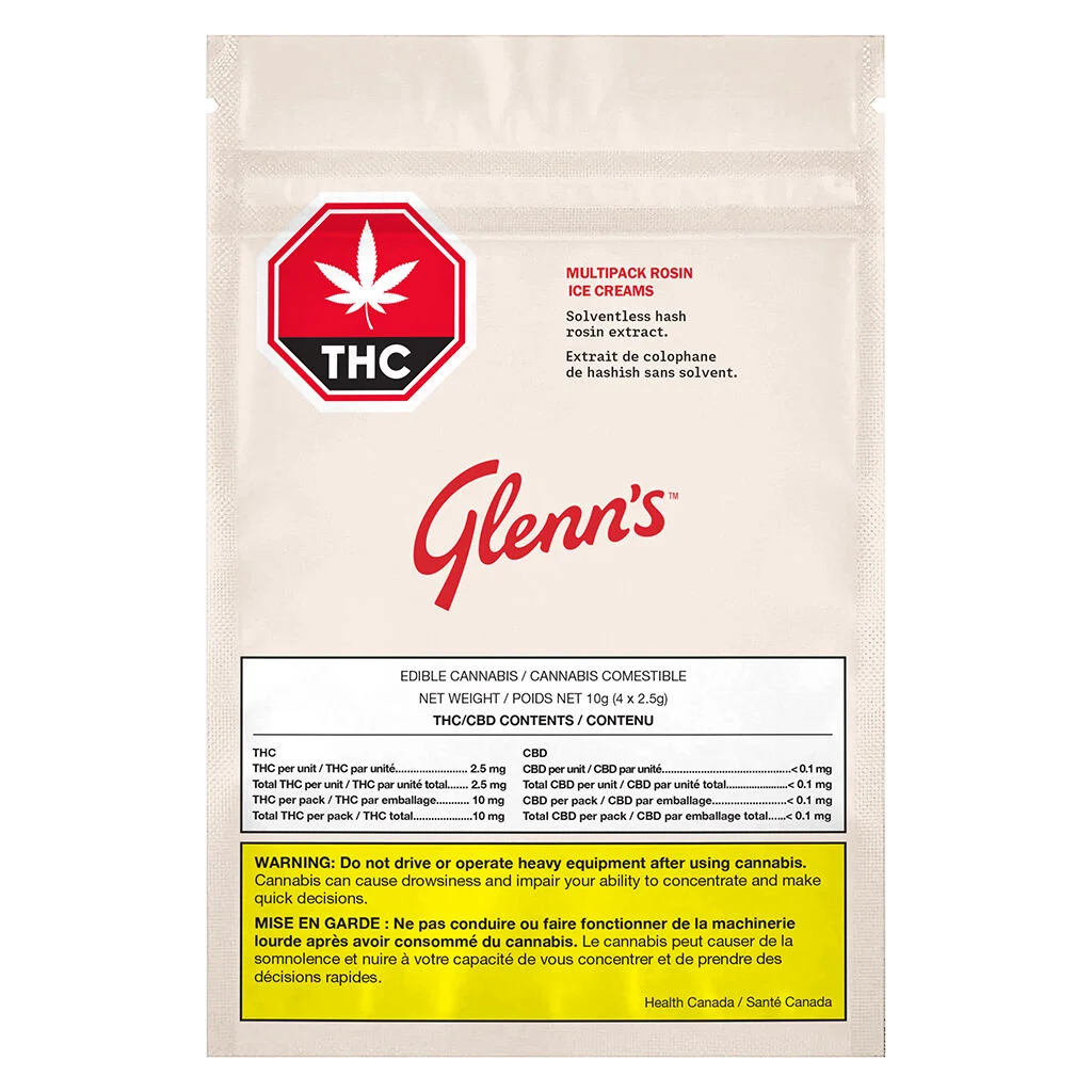 Glenn's - No.3 Red Label Select Rosin - Ice Cream - 4 Pack