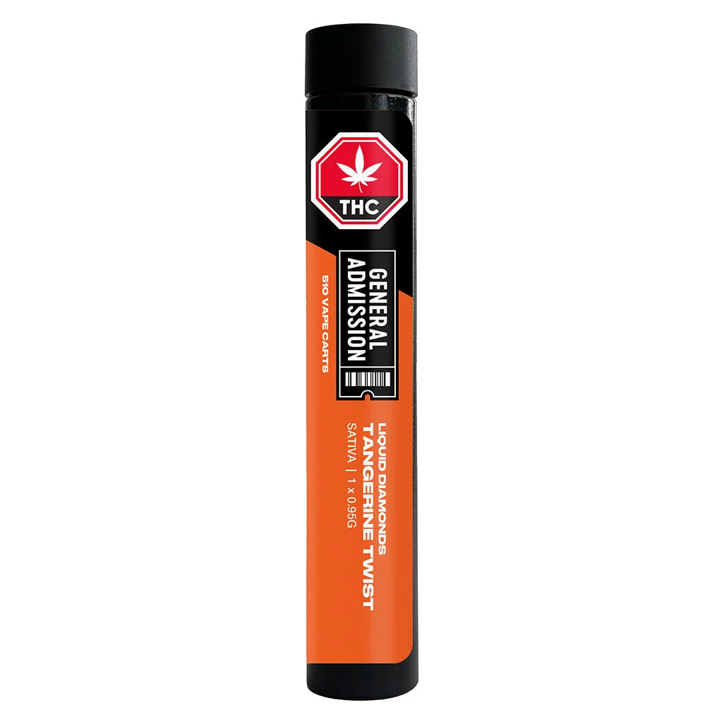 General Admission - Tangerine Twist Sativa Liquid Diamond 510 Thread Cartridge - 0.95g
